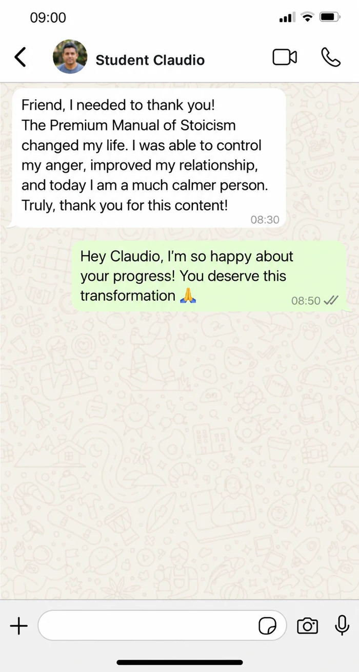 Student testimonial 5 about the Stoicism Manual